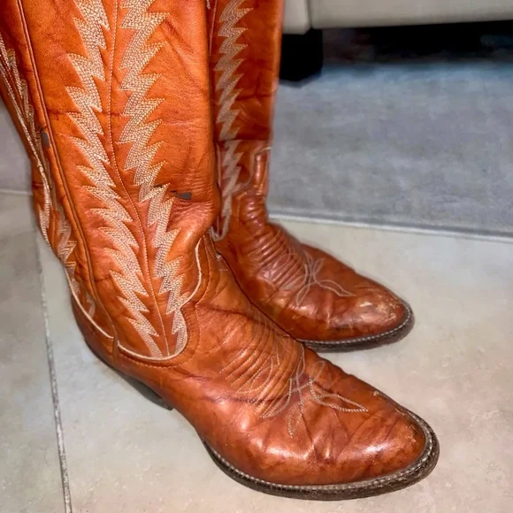 Larry Mahan Women's Vintage Authentic and Rare Cowboy Western Boots Sz 5.5 - Picture 6 of 13